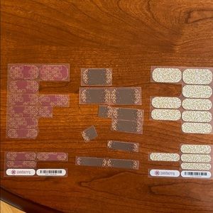 Lot of three metallic Jamberry partial sheets